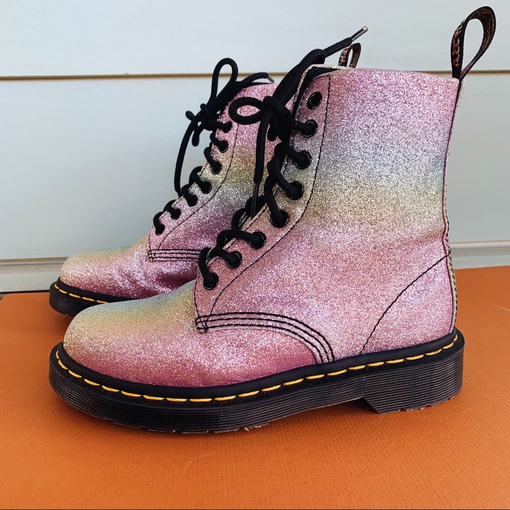 Kids Glittery Dr. Marten Boots Size 5